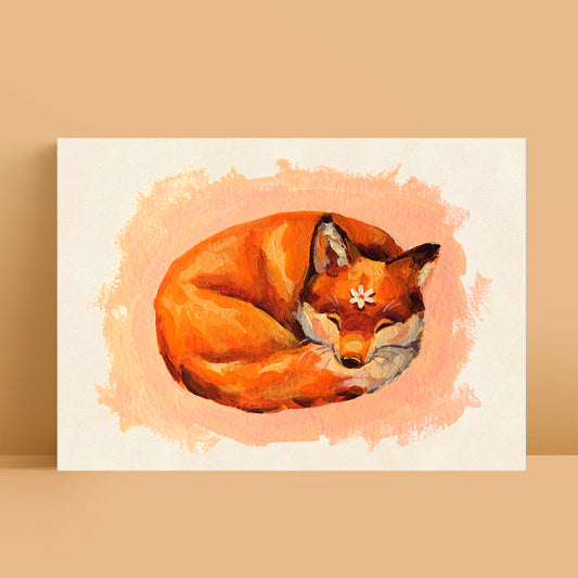Sleeping Fox - Art Print