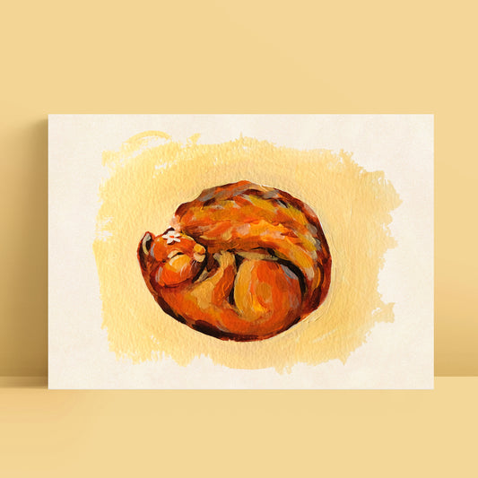Sleeping Squirrel - Art Print