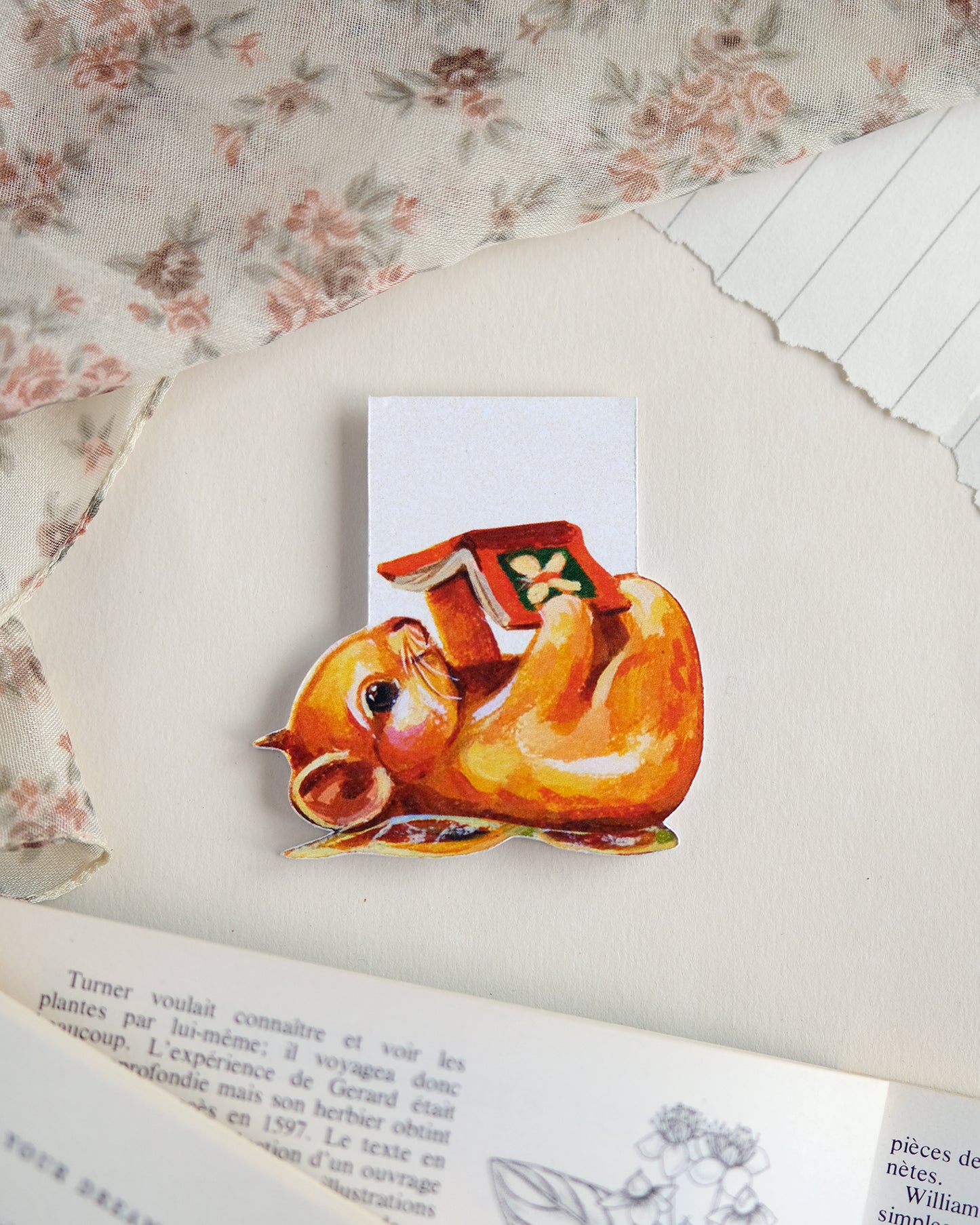 Souris de lecture - Signet