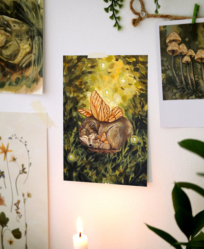 Fairy Wolves - Art Print